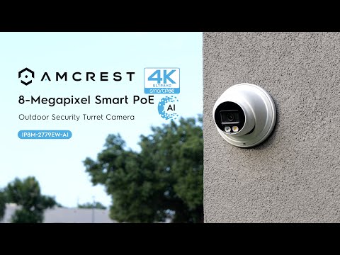 Amcrest 4K Night Color IP PoE Turret Cam IP8M-2779EW-AI (White)