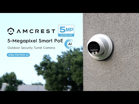Amcrest 5MP AI IP PoE Turret Cam IP5M-T1277EW-AI (White)