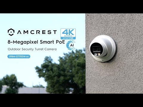 Amcrest 4K Night Color IP PoE Turret Cam IP8M-2779EB-AI (Black)