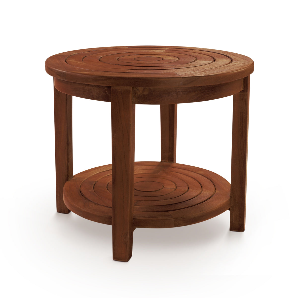 HydroTeak Pali Original Teak Shower Bench With Shelf, Teak Wood Bath Chair for Spa, Pool, Bathroom, Coated with Teak Oil (HTST02)