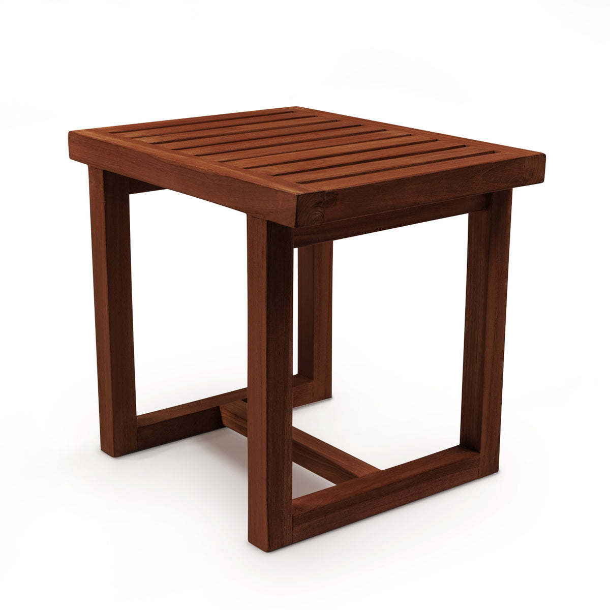 HydroTeak Kailua Original Teak Shower Bench With Shelf, Teak Wood Bath Chair for Spa, Pool, Bathroom, Coated with Teak Oil (HTST05)