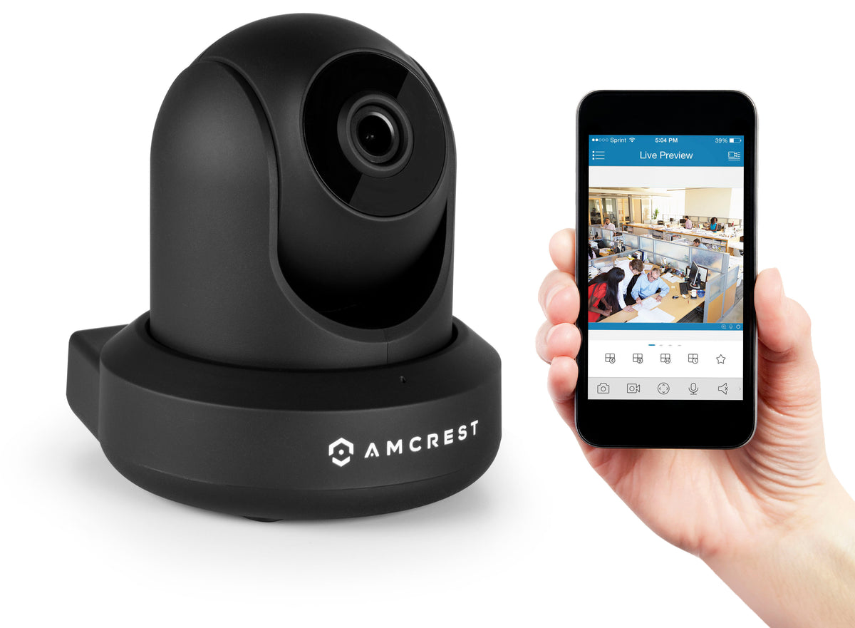 Amcrest Refurbished 3MP PTZ WiFi Security Camera Black REP-IP3M-941B