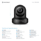 Amcrest 2MP Security Camera System w/ 4K 8CH NVR, (4) x 2-Megapixel Dome WiFi IP Cameras, Pan/Tilt Surveillance, Two-Way Audio, NV2108-IP2M-841B4 (Black)