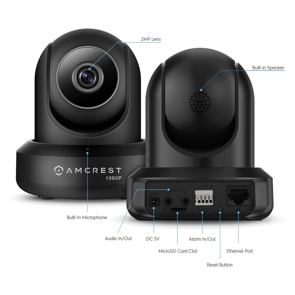 Amcrest 2MP Security Camera System w/ 4K 16CH NVR, (8) x 2-Megapixel Dome WiFi IP Cameras, Pan/Tilt Surveillance, Two-Way Audio, NV2116-IP2M-841B8 (Black)