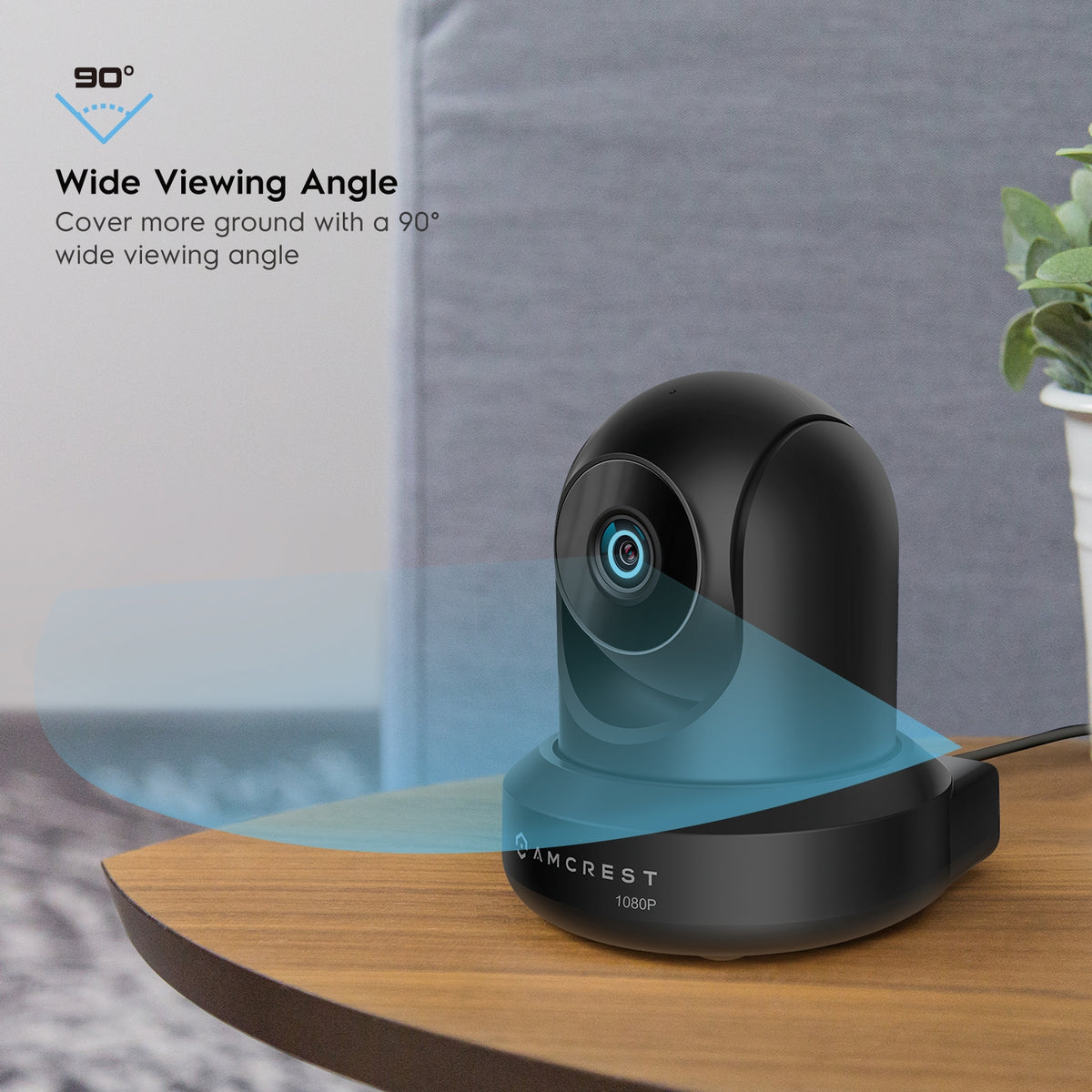 Amcrest Refurbished 2MP WiFi Security Camera Pan/Tilt Black REP-IP2M-841B-V3