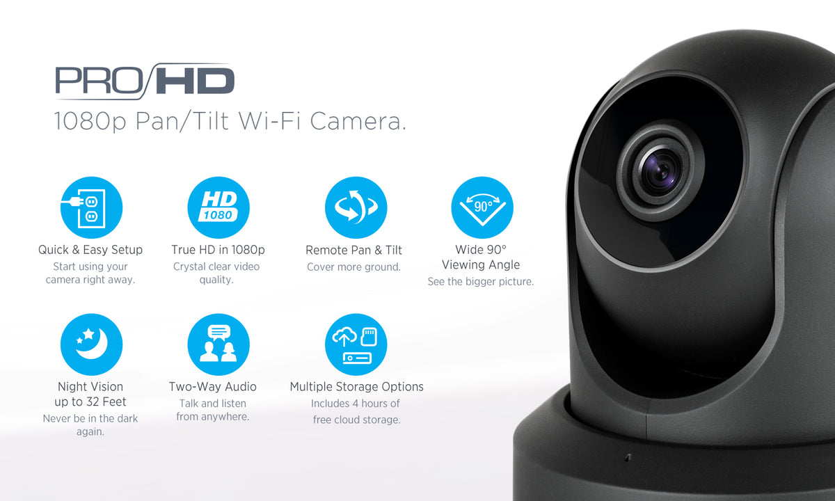 Amcrest ProHD 1080P WiFi Camera 2MP (1920TVL) Indoor Pan/Tilt Security Wireless IP Camera IP2M-841B (Black) (Certified Refurbished)