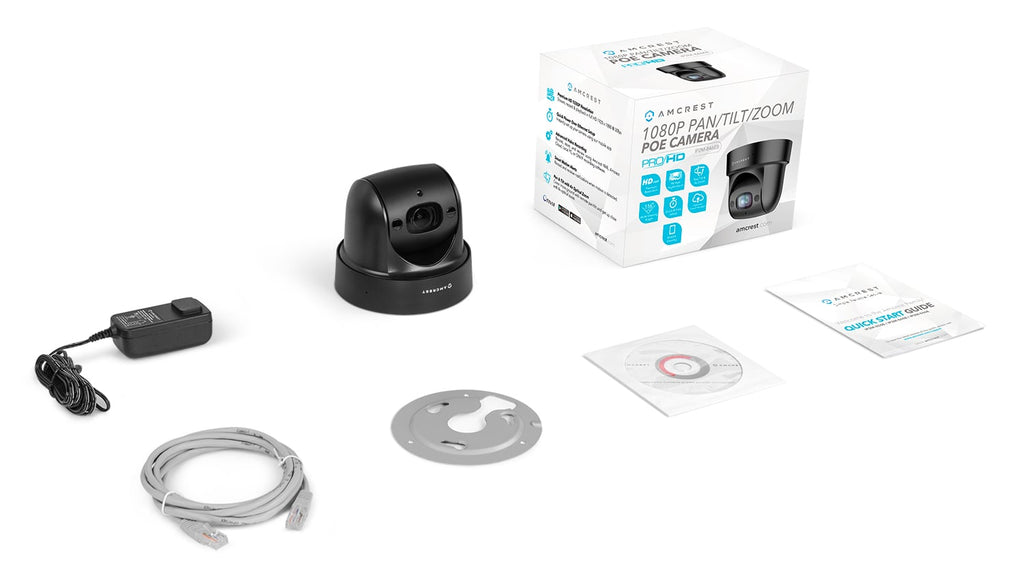 Amcrest ProHD Indoor PTZ (4x Optical Zoom) 1080P POE IP Camera, 98ft Night Vision, Pan/Tilt/4x Motorized Zoom, Wide 116° Viewing Angle, 2-Megapixel (1920TVL), Sentinel, IP2M-846E (Black)