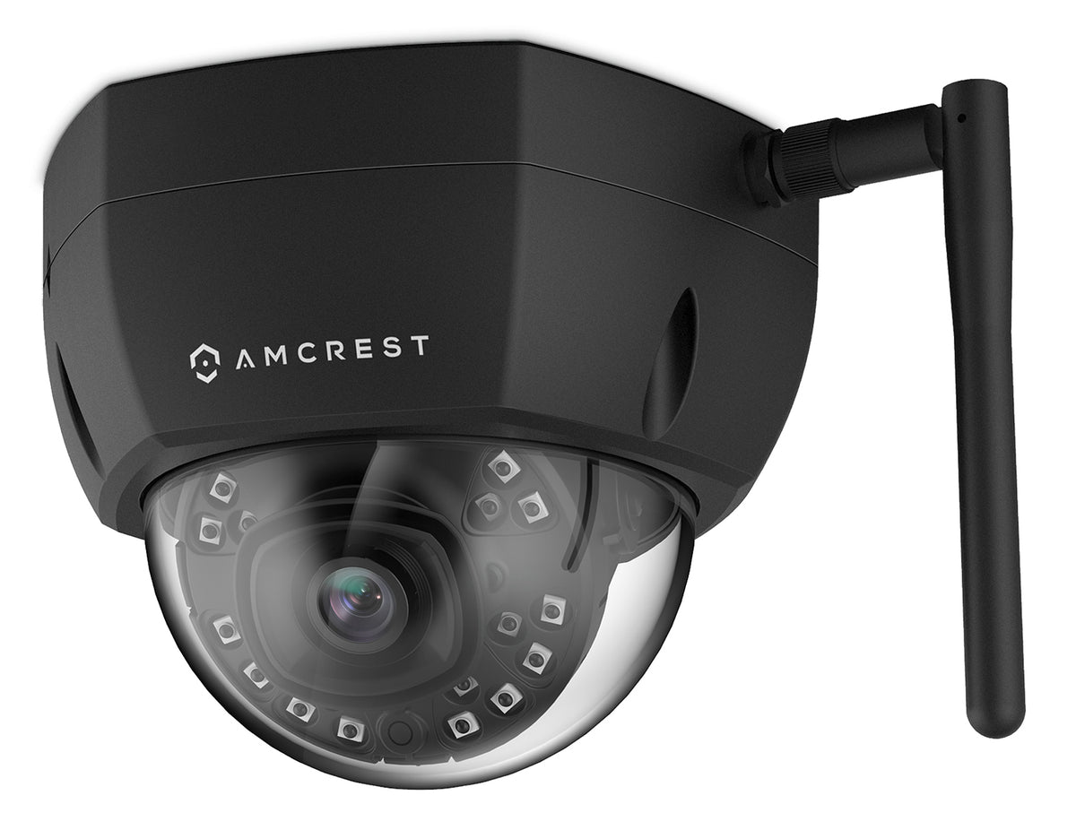 Amcrest ProHD Outdoor 2 Megapixel WiFi Wireless Vandal Dome IP Security Camera - IP67 Weatherproof, MicroSD Storage, 2MP (1920 TVL), IP2M-851B (Black)