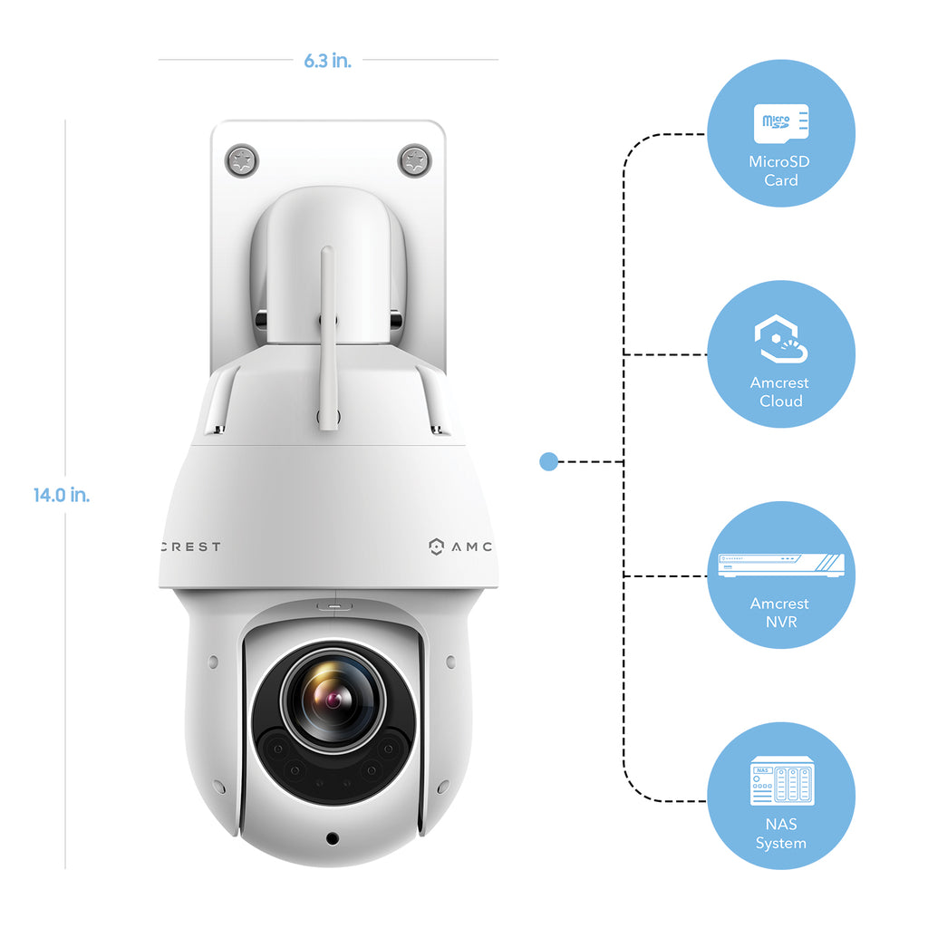 Amcrest WiFi Outdoor PTZ IP Camera, Wireless Pan Tilt Zoom (25x Optical) Security Camera, Dual-Band 2.4ghz/5ghz, Starvis Low Light, 328ft Night Vision, IP66 Weatherproof, 1080P 2-Megapixel, IP2M-858W