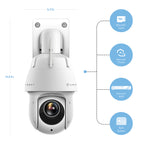 Amcrest WiFi Outdoor PTZ IP Camera, Wireless Pan Tilt Zoom (25x Optical) Security Camera, Dual-Band 2.4ghz/5ghz, Starvis Low Light, 328ft Night Vision, IP66 Weatherproof, 1080P 2-Megapixel, IP2M-858W