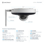 Amcrest ProHD 1080P PTZ WiFi Camera, 2MP Outdoor Vandal Dome IP Camera (3X Optical Zoom) IK08 Vandal-Proof, IP66 Weatherproof, Dual Band 5ghz/2.4ghz, w/Mounting Bracket (866W-PFB220-PFA107)