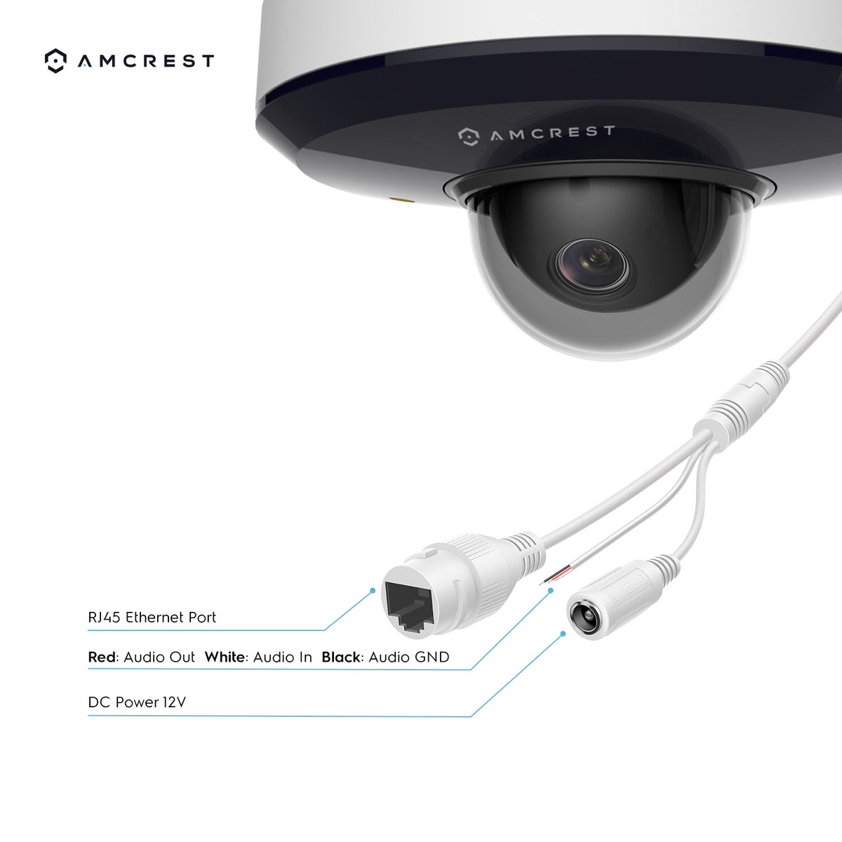 Amcrest ProHD 1080P PTZ WiFi Camera, 2MP Outdoor Vandal Dome IP Camera (3X Optical Zoom) IK08 Vandal-Proof, IP66 Weatherproof, Dual Band 5ghz/2.4ghz, w/Mounting Bracket (866W-PFB220-PFA107)