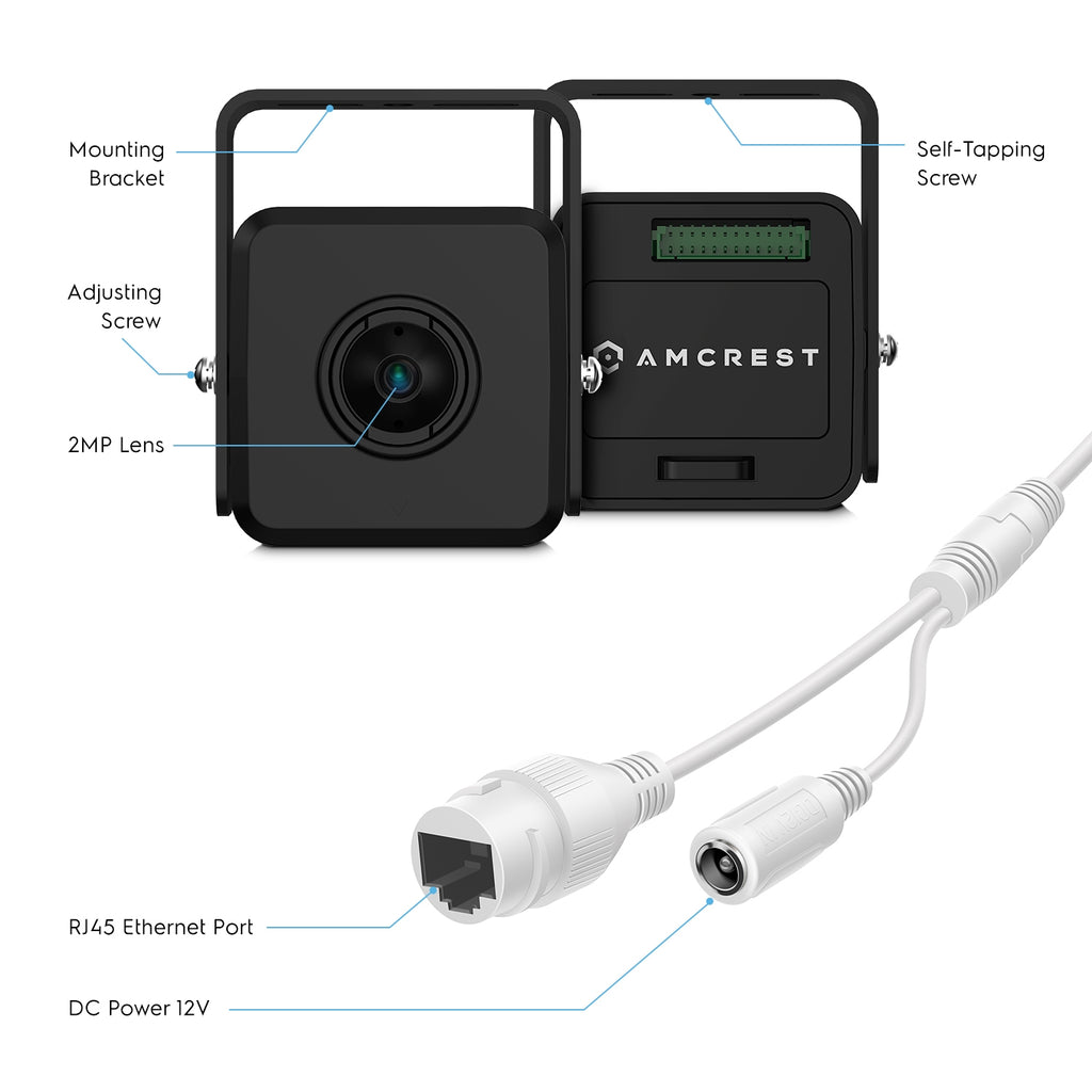 Amcrest Mini IP Camera Indoor Security Wired Camera IP2M-PH822B