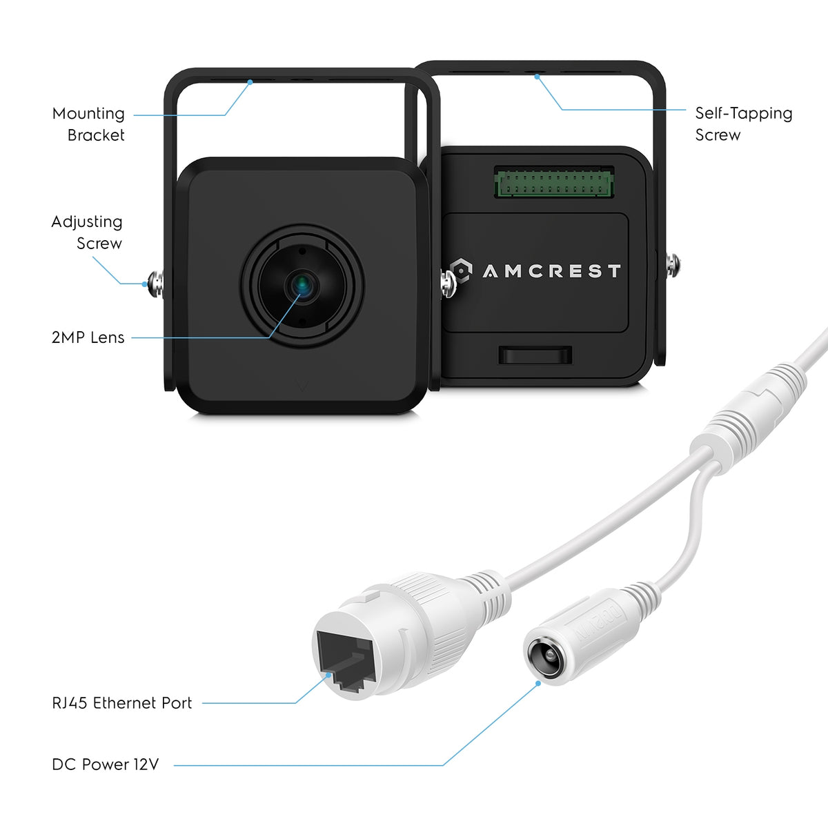 Amcrest Mini IP Camera Indoor Security Wired Camera IP2M-PH822B