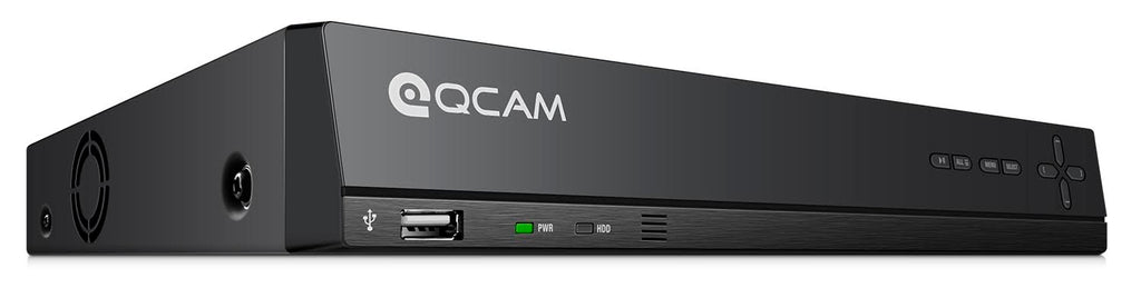 Qcam 2-Megapixel (1920 x 1080) 8Ch Network POE Video Security System (NVR Kit) - Four 2MP POE Weatherproof Bullet IP Cameras, 65ft Night Vision, Pre-Installed 2TB HDD, High Resolution 1920TVL @ 25fps, QR Code Smartphone Access and More