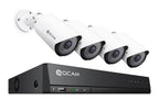Qcam 2-Megapixel (1920 x 1080) 8Ch Network POE Video Security System (NVR Kit) - Four 2MP POE Weatherproof Bullet IP Cameras, 65ft Night Vision, Pre-Installed 2TB HDD, High Resolution 1920TVL @ 25fps, QR Code Smartphone Access and More