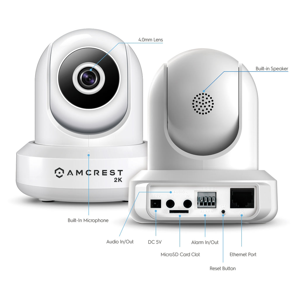 Amcrest 3MP Security Camera System w/ 4K 8CH NVR, (4) x 3-Megapixel Dome WiFi IP Cameras, Pan/Tilt Surveillance, Dualband 5ghz / 2.4ghz, Two-Way Audio, NV2108-IP3M-941W4 (White)