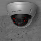 Amcrest ProHD Outdoor 1.3 Megapixel Wi-Fi Vandal Dome IP Security Camera - IP67 Weatherproof, IK10 Vandal-Proof, MicroSD Storage, 1.3MP (1280x960 TVL), IPM-751W (White)