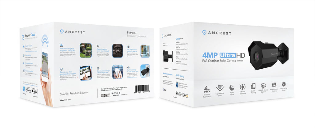 Amcrest ProHD Outdoor 4 Megapixel POE Bullet IP Security Camera - IP67 Weatherproof, 4MP (2688 TVL), REP-IP4M-1026E (Black) (Certified Refurbished)