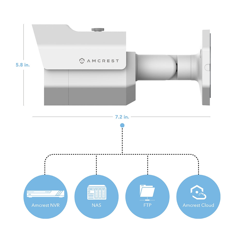 Amcrest ProHD Outdoor 4 Megapixel POE Bullet IP Security Camera - IP67 Weatherproof, 4MP (2688 TVL), REP-IP4M-1026E (White) (Certified Refurbished)