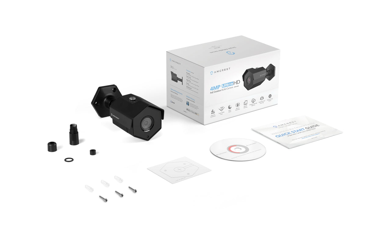Amcrest ProHD Outdoor 4 Megapixel POE Bullet IP Security Camera - IP67 Weatherproof, 4MP (2688 TVL), REP-IP4M-1026E (Black) (Certified Refurbished)
