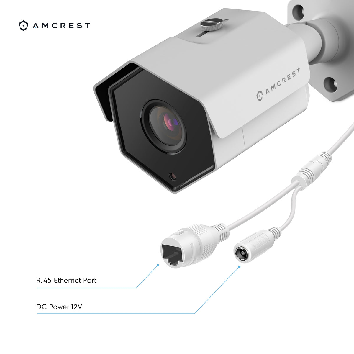 Amcrest ProHD Outdoor 4 Megapixel POE Bullet IP Security Camera - IP67 Weatherproof, 4MP (2688 TVL), REP-IP4M-1026E (White) (Certified Refurbished)