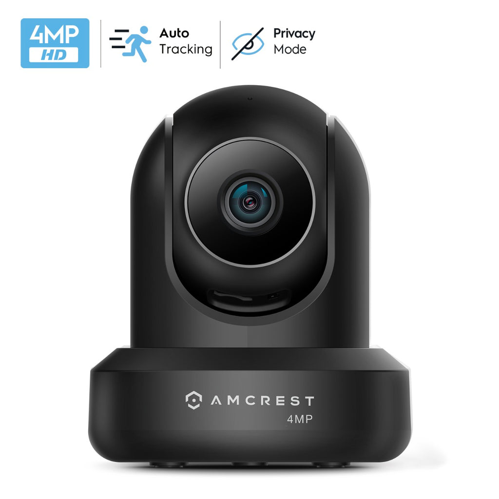 Amcrest Refurbished 4MP ProHD Indoor WiFi IP Camera Pan/Tilt Black REP-IP4M-1041B
