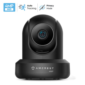 Amcrest Refurbished 4MP ProHD Indoor WiFi IP Camera Pan/Tilt Black REP-IP4M-1041B