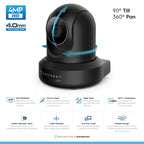 Amcrest Refurbished 4MP ProHD Indoor WiFi IP Camera Pan/Tilt Black REP-IP4M-1041B