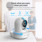 Amcrest 4MP Indoor Security WiFi Camera Pan/Tilt 90° FOV White IP4M-1041W