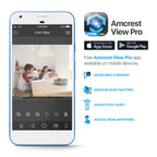 Amcrest 4MP Indoor Security WiFi Camera Pan/Tilt 90° FOV White IP4M-1041W
