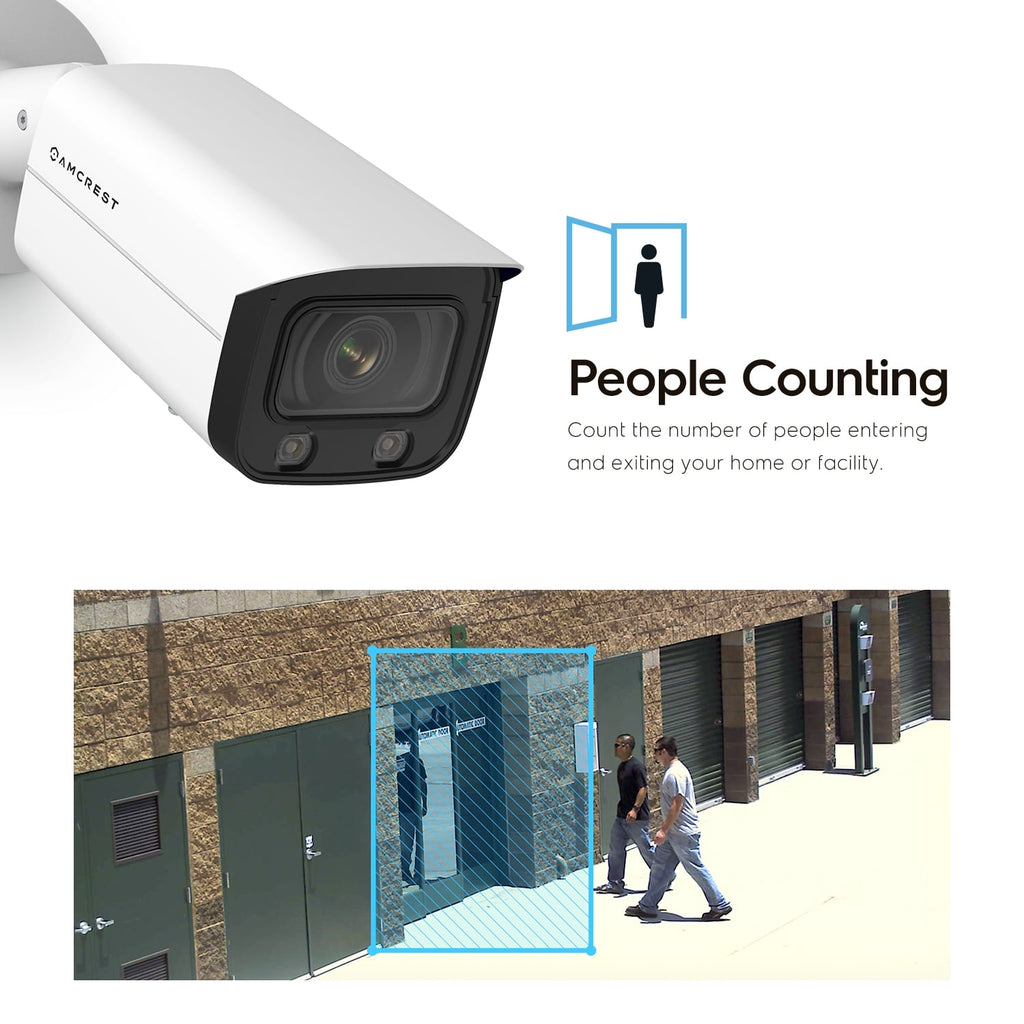 Amcrest 4MP AI IP PoE Bullet Camera NightColor IVS IP4M-1046EW-AI