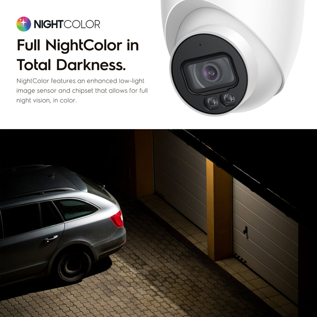 Amcrest 4MP PoE Turret Camera NightColor Built-in Mic IP4M-1048EW-AI