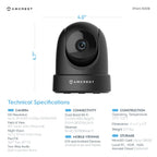 Amcrest Refurb 4MP WiFi Camera Dome PanTilt 5ghz/2.4ghz REP-IP4M-1051B