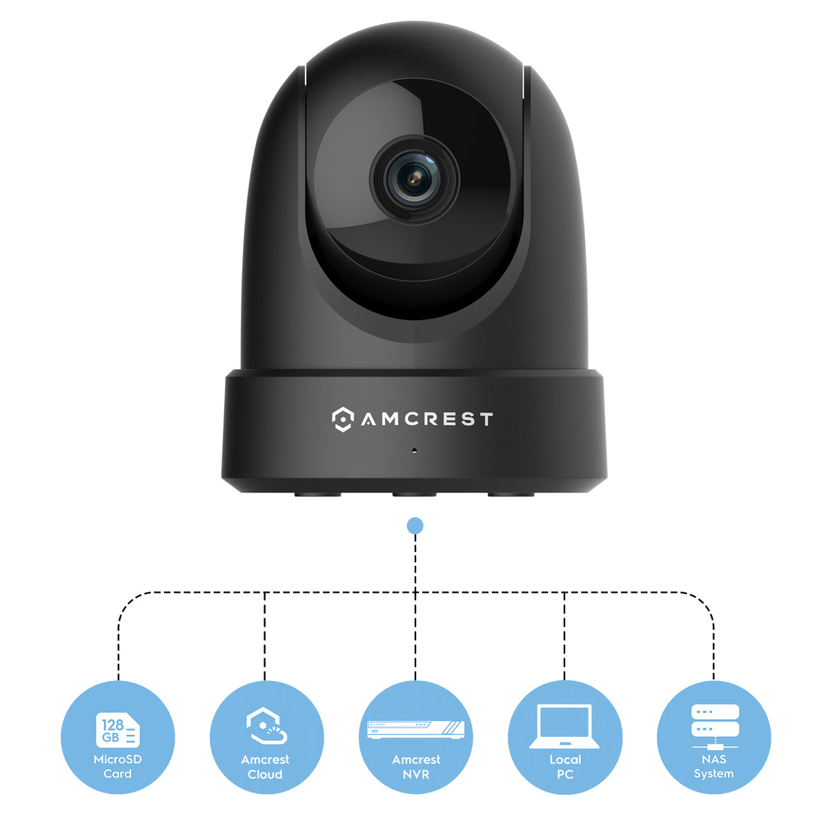 Amcrest Refurb 4MP WiFi Camera Dome PanTilt 5ghz/2.4ghz REP-IP4M-1051B