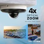 Amcrest 4MP PTZ PoE Camera 4x Optical Zoom IP66, IK08, IP4M-1066EW