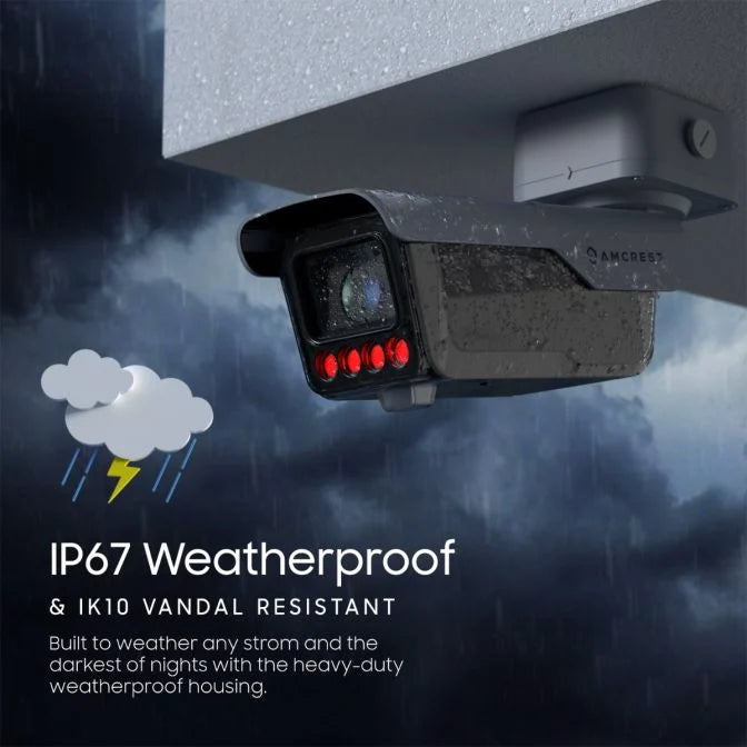 Amcrest 4MP UltraHD License Plate Reader ANPR AI IP Camera Bullet IP4M-1072EW-AI
