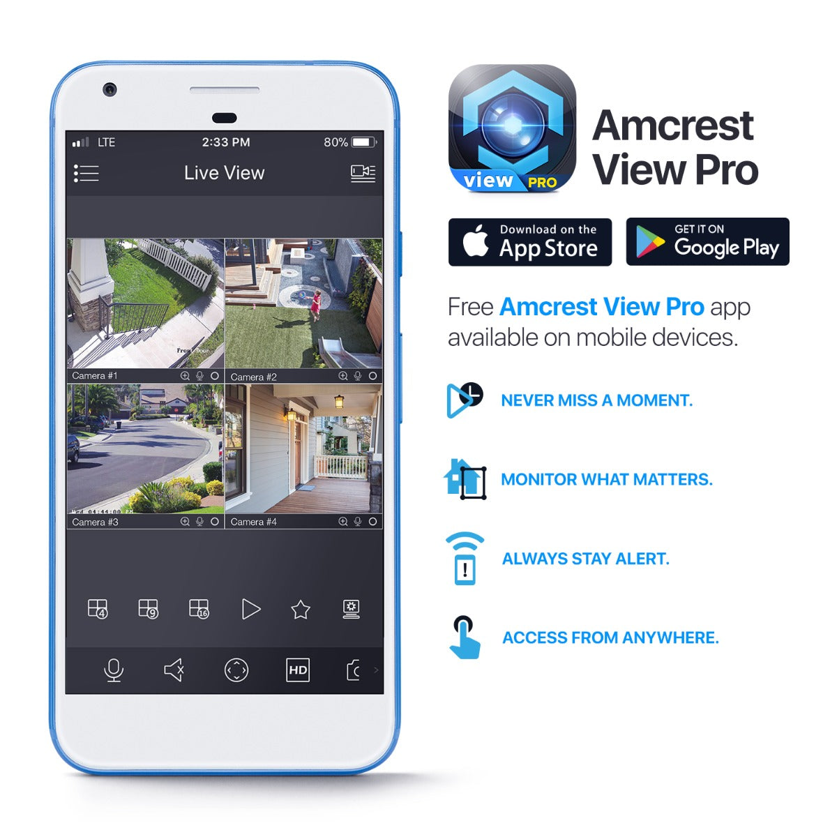 Amcrest 4MP Outdoor PTZ POE+ IP Camera PTZ Optical 25x IP4M-1093EW-AI-V2