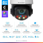Amcrest 4MP Outdoor PTZ POE+ IP Camera PTZ 5X Optical Zoom IP4M-1098EW-AI