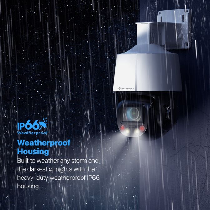 Amcrest 4MP Outdoor PTZ POE+ IP Camera PTZ 5X Optical Zoom IP4M-1098EW-AI