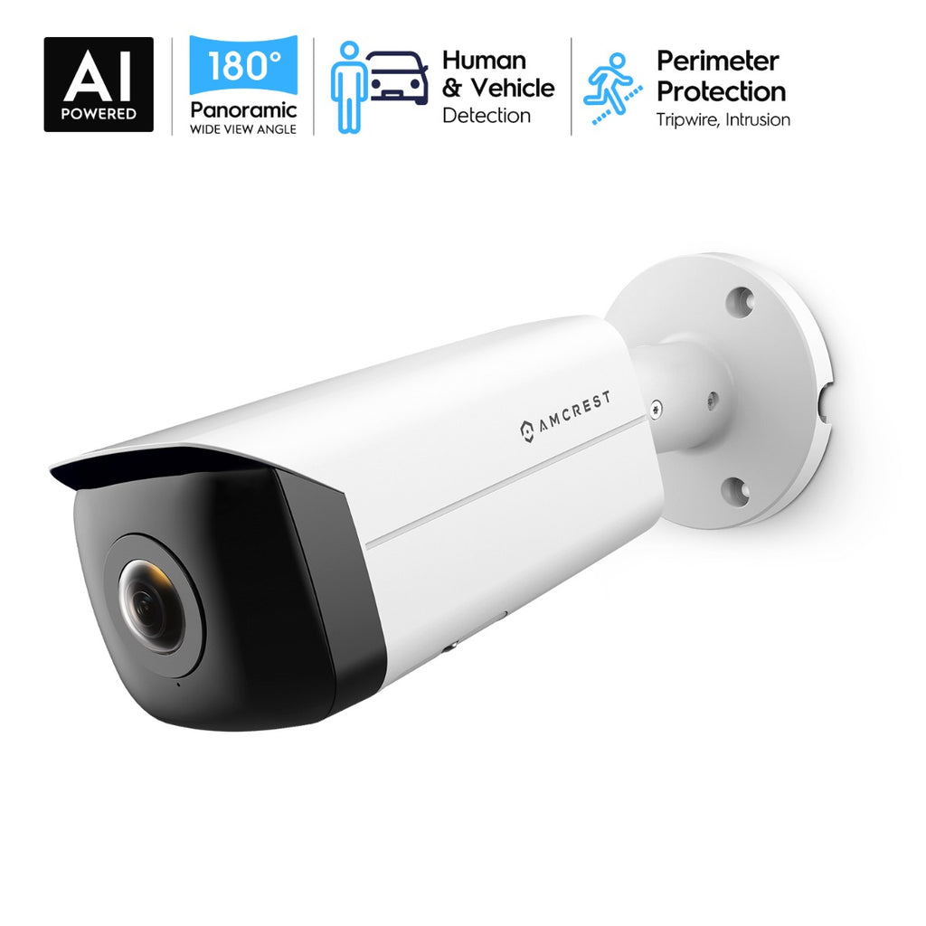 Amcrest 4MP Panoramic AI IP PoE Camera 180° FOV IP4M-PB181EW-AI
