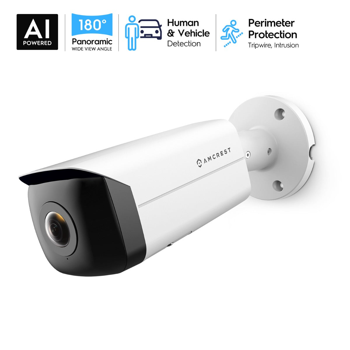 Amcrest 4MP Panoramic AI IP PoE Camera 180° FOV IP4M-PB181EW-AI
