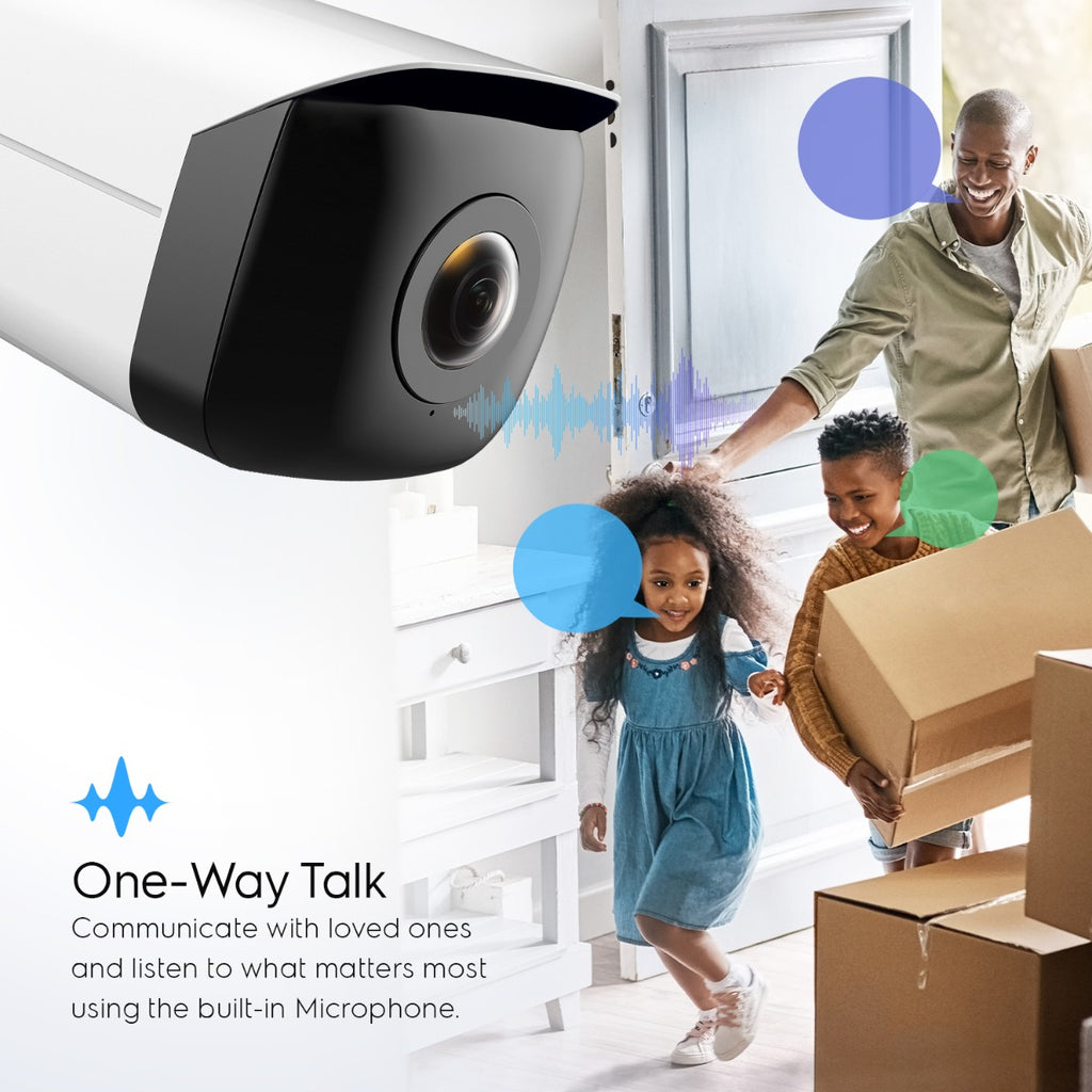 Amcrest 4MP Panoramic AI IP PoE Camera 180° FOV IP4M-PB181EW-AI