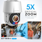 Amcrest 4MP Outdoor PTZ POE AI IP Camera Pan Tilt Zoom Security Speed Dome, Human Detection, 98ft Night Vision, Tripwire & Intrusion, POE (802.3at) IP4M-S2112EW-AI