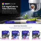 Amcrest 4MP Outdoor PT POE AI IP Camera Pan Tilt Security Speed Dome, Human Detection, Tripwire & Intrusion, POE (802.3at) IP4M-SN2110EW-AI