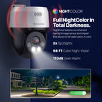 Amcrest 5MP UltraHD Mini AI Outdoor IP PoE Camera, Security IP Camera with Two-Way Audio, 98ft Full Color Night Vision, Remote Viewing, 5-Megapixel, Wide 104.8° FOV, IP5M-1190EW (White)