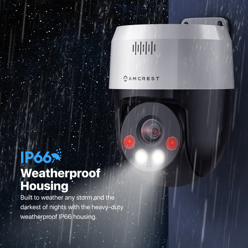 Amcrest 5MP UltraHD Mini AI Outdoor IP PoE Camera, Security IP Camera with Two-Way Audio, 98ft Full Color Night Vision, Remote Viewing, 5-Megapixel, Wide 104.8° FOV, IP5M-1190EW (White)