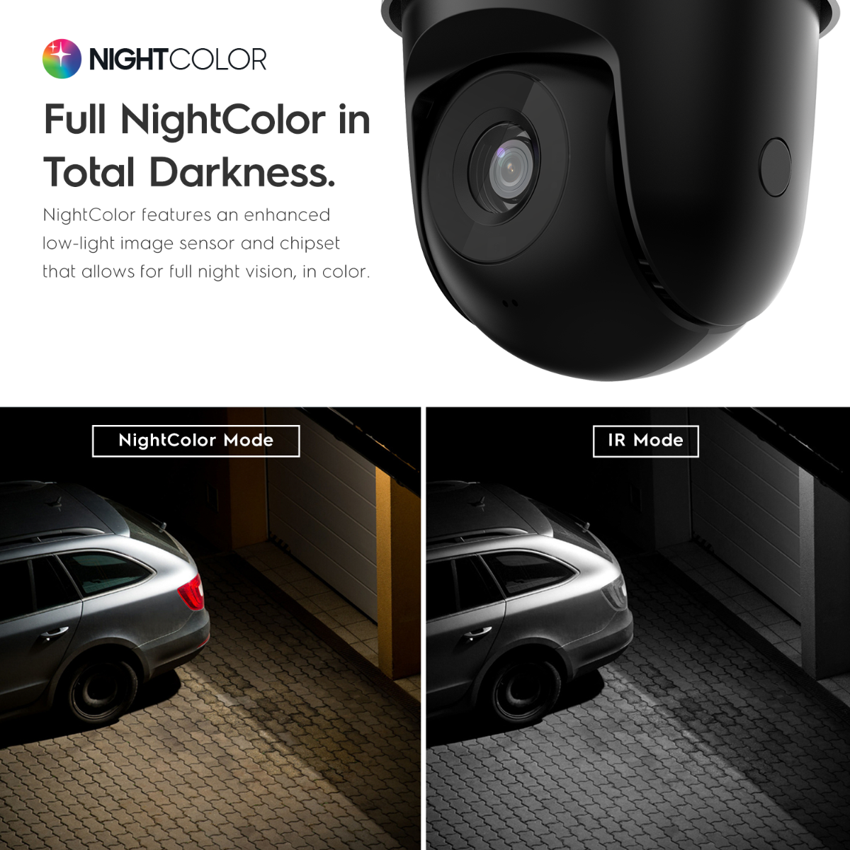 Amcrest 5MP UltraHD Mini Outdoor WiFi Camera, Security IP Camera with Manual Pan/Tilt, Two-Way Audio, Full Color Night Vision, Remote Viewing, 5-Megapixel, Wide 106° FOV,  IP5M-1190W (White)