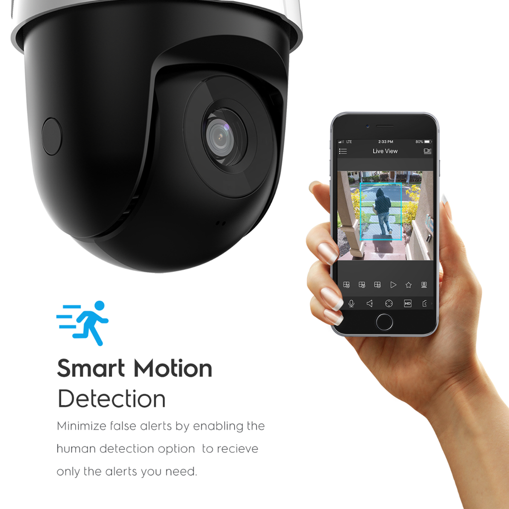 Amcrest 5MP UltraHD Mini Outdoor WiFi Camera, Security IP Camera with Manual Pan/Tilt, Two-Way Audio, Full Color Night Vision, Remote Viewing, 5-Megapixel, Wide 106° FOV,  IP5M-1190W (White)