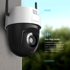 Amcrest 5MP UltraHD Mini Outdoor WiFi Camera, Security IP Camera with Manual Pan/Tilt, Two-Way Audio, Full Color Night Vision, Remote Viewing, 5-Megapixel, Wide 106° FOV,  IP5M-1190W (White)